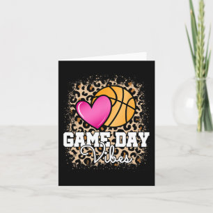 Game Day Basketball Leopard Print Women Girls Bask Karte