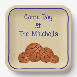 Game Day Basketball-Party Pappteller