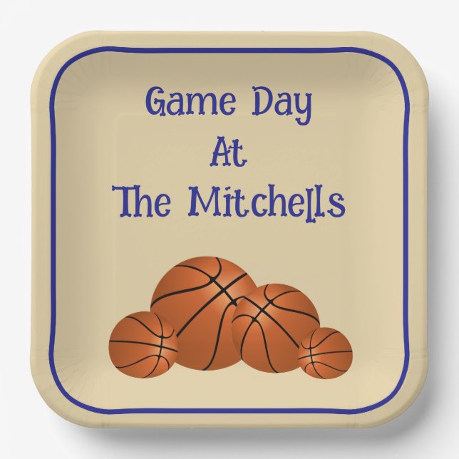 Game Day Basketball-Party  Pappteller (Vorderseite)