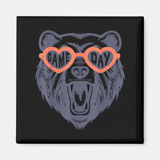 Game Day Bear  Magnet (Vorne)