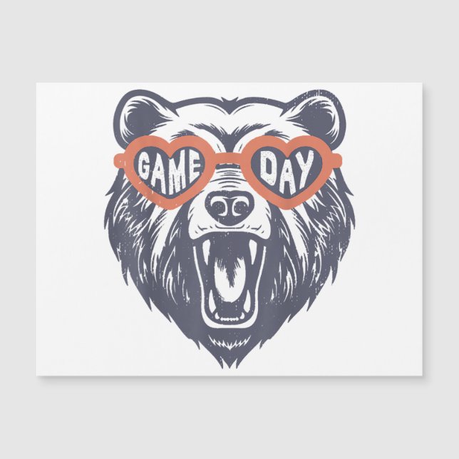 Game Day Bear Magnetkarte (Vorderseite)