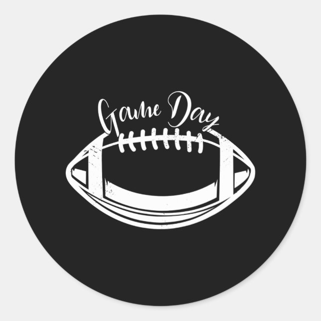 Game Day Football Game Day Vibes Football Lover Runder Aufkleber (Vorderseite)