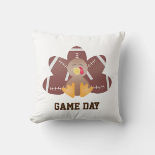 Game Day Football Türkei Feathers Brown Kissen