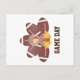 Game Day Football Türkei Feathers Brown Postkarte