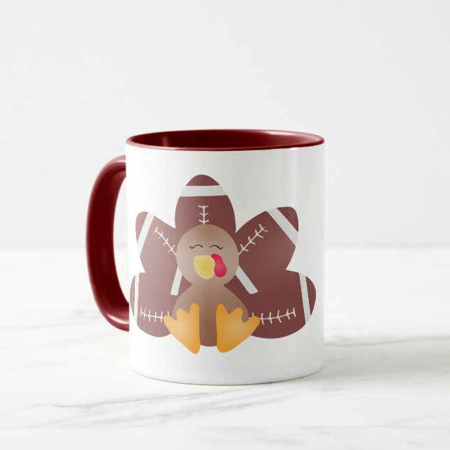 Game Day Football Türkei Feathers Tasse (Vorderseite Links)