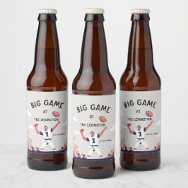 "Game Day Glory: Super Bowl Bash 2025" Bierflaschenetikett