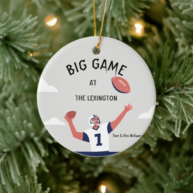 "Game Day Glory: Super Bowl Bash 2025" Keramik Ornament (Baum)