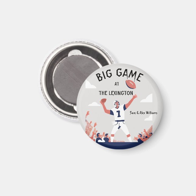 "Game Day Glory: Super Bowl Bash 2025" Magnet (Vorderseite/Rückseite)