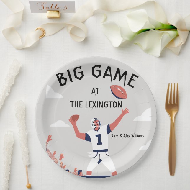 "Game Day Glory: Super Bowl Bash 2025" Pappteller (Hochzeit)