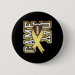 Game Day - Kinderkrebs-Aufklärungs-Football-Rib Button