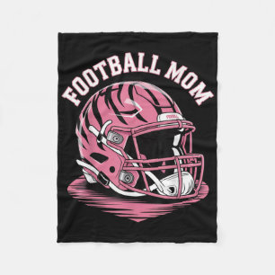 Game Day Pink Fußball-Mama-Energie-Helm Rosa Leop Fleecedecke