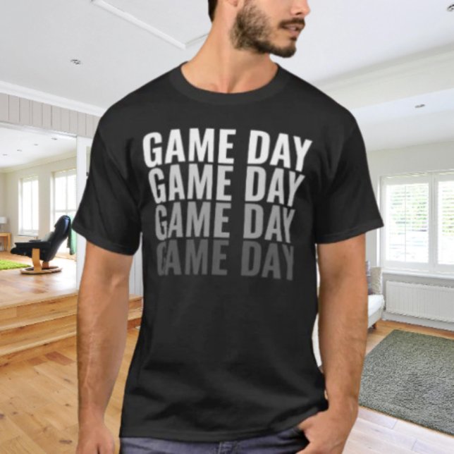 „Game Day Repeat“ Bold Typography T-Shirt (Von Creator hochgeladen)