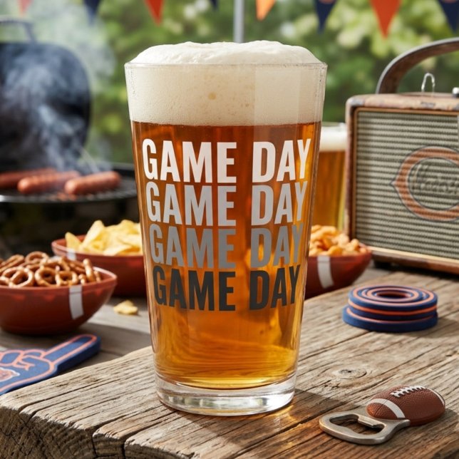 Game Day Repeat Fett Pintglas Glas (Von Creator hochgeladen)