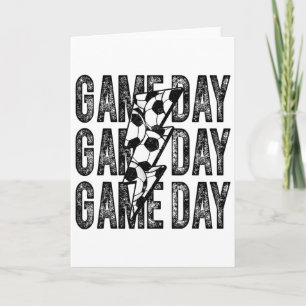 Game Day Soccer Blitzschlag Soccer Mama Papa Junge Karte