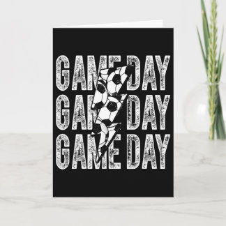Game Day Soccer Lightning Bolt Soccer Mom Dad Boy  Karte