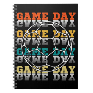 Game Day Soccer Lover Color Typografie Notizblock