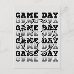 Game Day Soccer Lover Typografie Postkarte