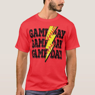 Game Day Softball, Softball Player Vintages Gesche T-Shirt