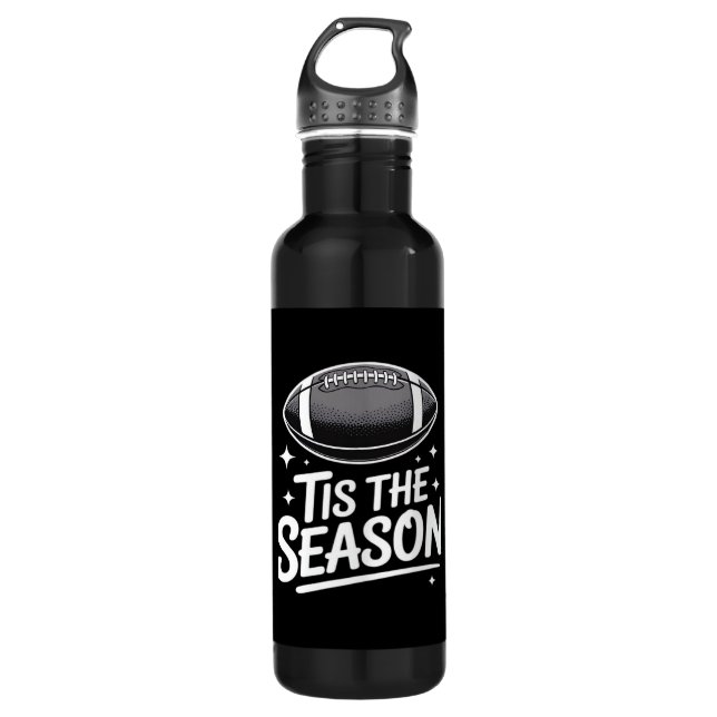 Game Day Support Football Edelstahlflasche (Vorderseite)
