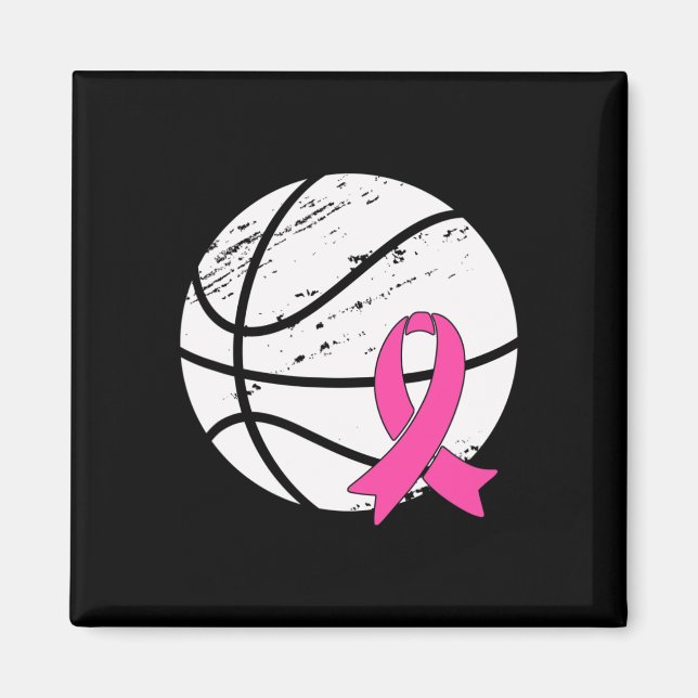 Game Day Vibes Breast Cancer Awareness Pink Basket Magnet (Vorne)