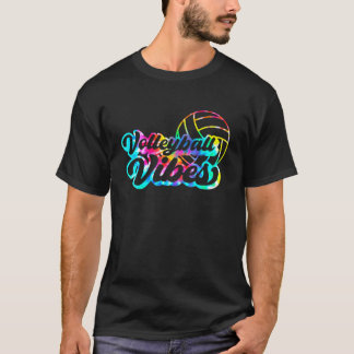 Game Day Volleyball Vibes Tees, Tie Dye Volleyball T-Shirt