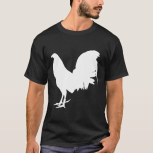 Game Fowl Gallegos Rooster Hühnergeflügel Weiß T-Shirt