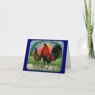 Game Fowl Kreath Feiertagskarte