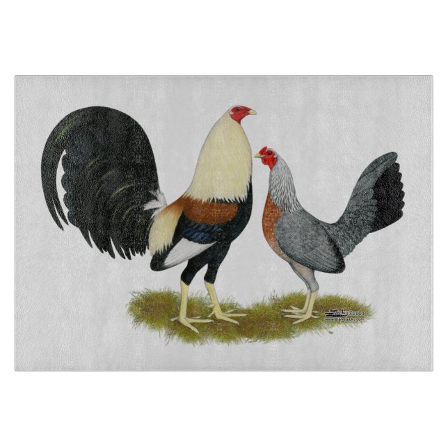 Game Fowl Pair Schneidebrett (Vorderseite)