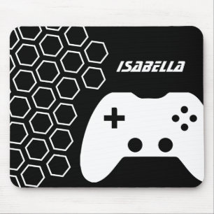 Game Hot Black & White Modern Personalisierter Nam Mousepad