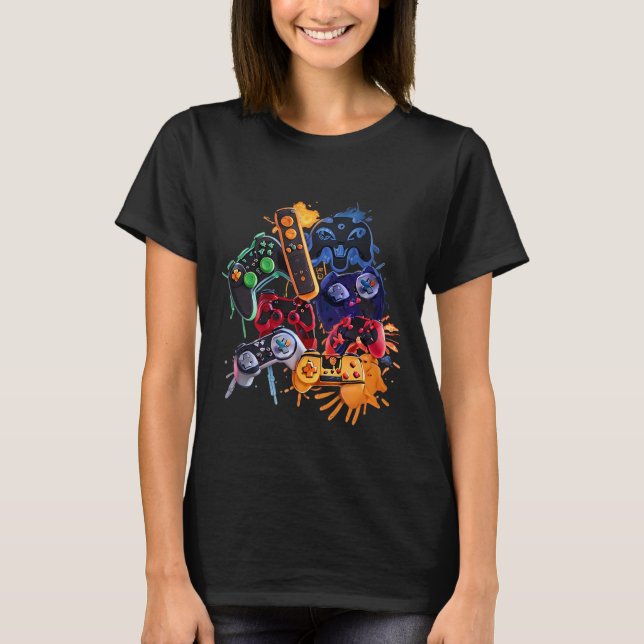 Game-Kontrolle Alle Dinge Video-Game-Controller T-Shirt (Vorderseite)