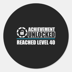 Game Level 40 Shirt1 Runder Aufkleber
