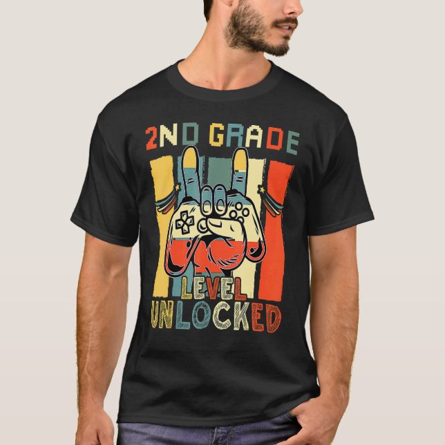 Game Level entsperrtes Spiel auf der zweiten Stufe T-Shirt (Vorderseite)