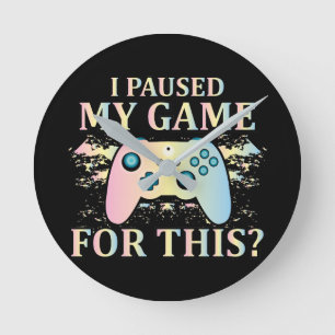 Game Lovers Runde Wanduhr