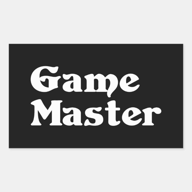 Game Master Rechteckiger Aufkleber (Vorderseite)