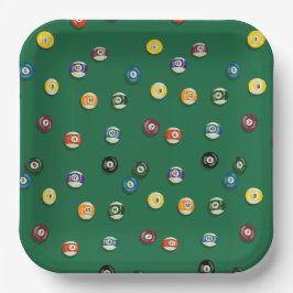 Game Night Billiard Pool Party Pappteller