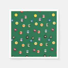 Game Night Birthday Billiard Billard Pool Table Serviette