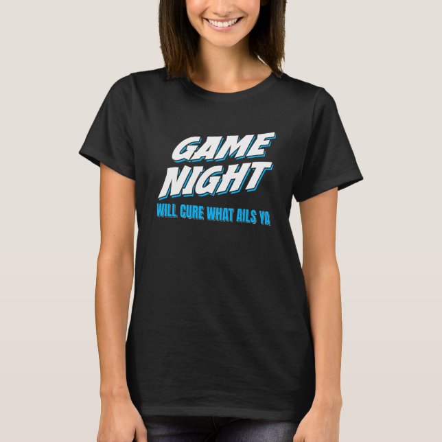 Game Night Board Game  Family Trivia Game Show Hos T-Shirt (Vorderseite)