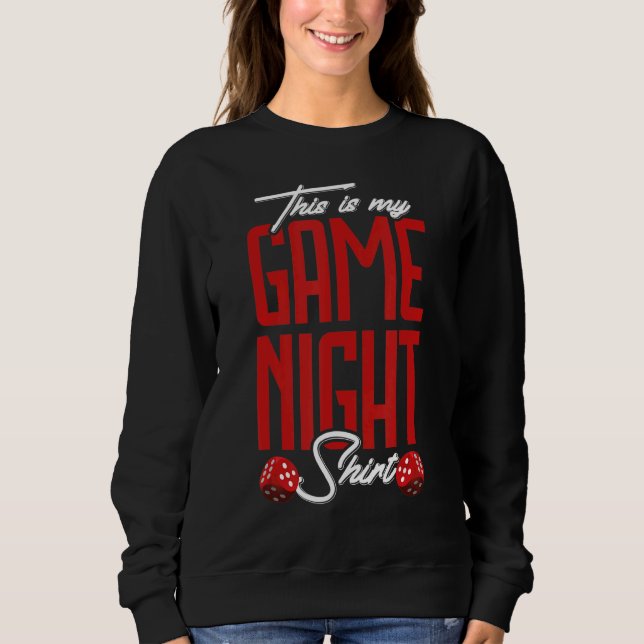 Game Night Board Gamer Tabletop Sweatshirt (Vorderseite)