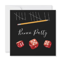 Game Night Red Dice Bunco Dice Party