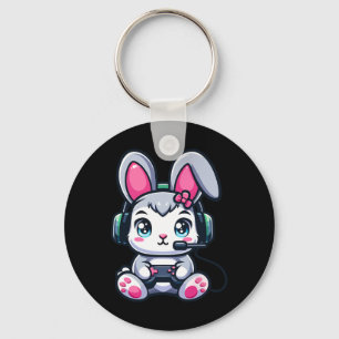 Game Oaster Bunny Niedlich Gamer Girl 1 Schlüsselanhänger