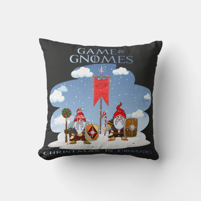 Game of Gnomes Weihnachten kommt Kissen (Vorderseite)