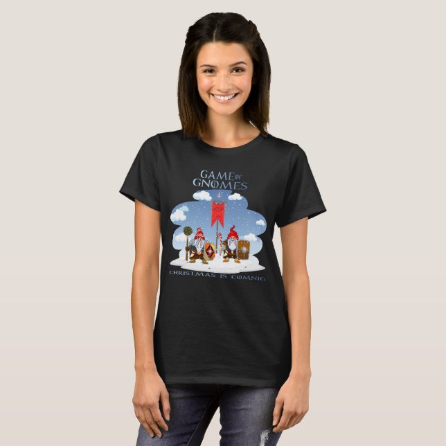 Game of Gnomes Weihnachten kommt T-Shirt (Vorne ganz)