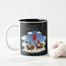 Game of Gnomes Weihnachten kommt Zweifarbige Tasse