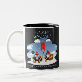 Game of Gnomes Weihnachten kommt Zweifarbige Tasse