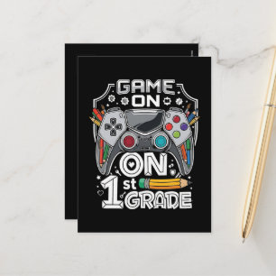 Game On 1. Klasse Zurück zur Schule Feiertagspostkarte