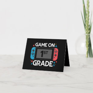 Game On 1. Klasse Zurück zur Schule Lustiger Gamer Ankündigung