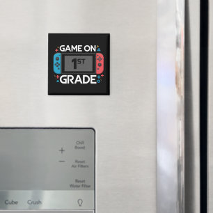 Game On 1. Klasse Zurück zur Schule Lustiger Gamer Magnet