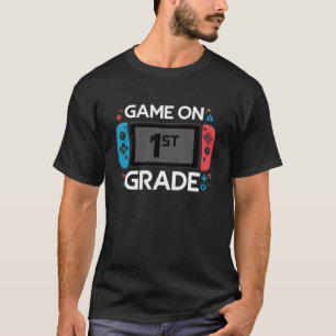 Game On 1. Klasse Zurück zur Schule Lustiger Gamer T-Shirt