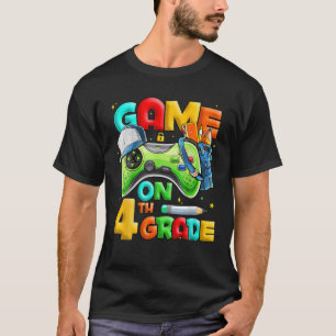 Game On 4th Grade Video Game Controller hinten T-Shirt