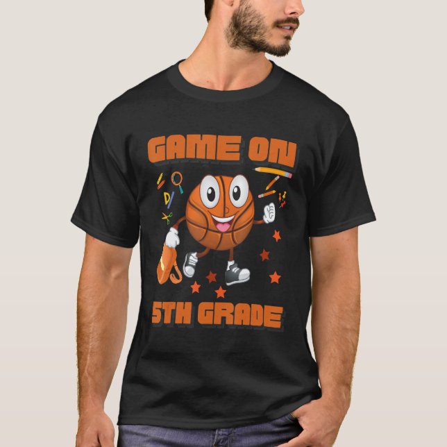 Game On 8th Grade Basketball Player Student Backpa T-Shirt (Vorderseite)